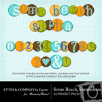 Some Beach Somewhere Alphabet Pack-$3.00 (Ettes and Company by Fayette)