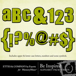 Be Inspired Green Alphabet Pack-$1.00 (Ettes and Company by Fayette)