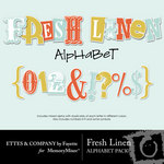 Fresh Linen Alphabet Pack-$1.49 (Ettes and Company by Fayette)