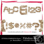 Fabulous 4th Kraft Alphabet Pack-$0.99 (Ettes and Company by Fayette)