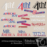 Fabulous 4th WordArt Pack-$1.99 (Ettes and Company by Fayette)