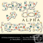 TWFAF Scribbly Dots Alphabet Pack-$1.00 (Ettes and Company by Fayette)
