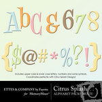 Citrus Splash Alphabet Pack-$1.00 (Ettes and Company by Fayette)