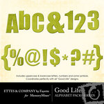 Good Life Green Alphabet Pack-$1.00 (Ettes and Company by Fayette)