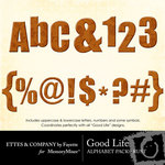 Good Life Rust Alphabet Pack-$1.00 (Ettes and Company by Fayette)