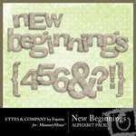 New Beginnings Alphabet Pack-$1.00 (Ettes and Company by Fayette)
