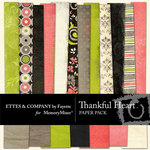 Thankful Heart Paper Pack-$3.99 (Ettes and Company by Fayette)