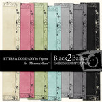 Black 2 Basics Embossed Paper Pack-$3.49 (Ettes and Company by Fayette)