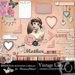 Vintage Lady Embellishment Pack-$2.99 (Bisous By Suzanne Carillo)