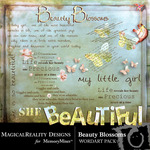 Beauty Blossoms WordArt Pack-$1.99 (MagicalReality Designs)