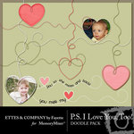 PS I Love You Too Doodles-$1.49 (Ettes and Company by Fayette)