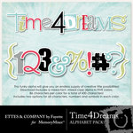 Time 4 Dreams Alphabet Pack-$3.99 (Ettes and Company by Fayette)