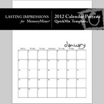 2012 Calendar Template Portrait QuickMix-$0.99 (Lasting Impressions)