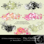 Hey Girlfriend Splattered Swirls-$2.49 (Ettes and Company by Fayette)