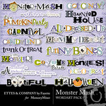 Monster Mash WordArt Pack-$2.49 (Ettes and Company by Fayette)