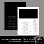 2012 Year at a Glance Calendar Template QuickMix-$0.00 (Lasting Impressions)