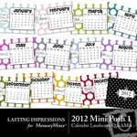 2012 Mini Posh Calendar LS QuickMix 1-$1.49 (Lasting Impressions)