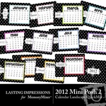 2012 Mini Posh Calendar LS QuickMix 2-$1.49 (Lasting Impressions)