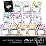 2012 Mini Posh Calendar PT QuickMix 1-$1.49 (Lasting Impressions)