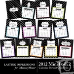 2012 Mini Posh Calendar PT QuickMix 2-$1.49 (Lasting Impressions)