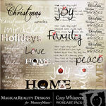 Cozy Whispers WordArt Pack-$1.99 (MagicalReality Designs)