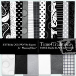 Time 4 Traditions Black and White Paper Pack-$3.99 (Ettes and Company by Fayette)