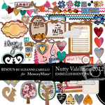 Nutty Valentine 2012 Embellishment Pack-$2.99 (Bisous By Suzanne Carillo)