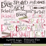 February Flirt WordArt Pack-$2.49 (Ettes and Company by Fayette)