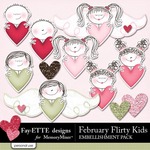 February Flirty Kids Embellishment Pack-$1.99 (Ettes and Company by Fayette)
