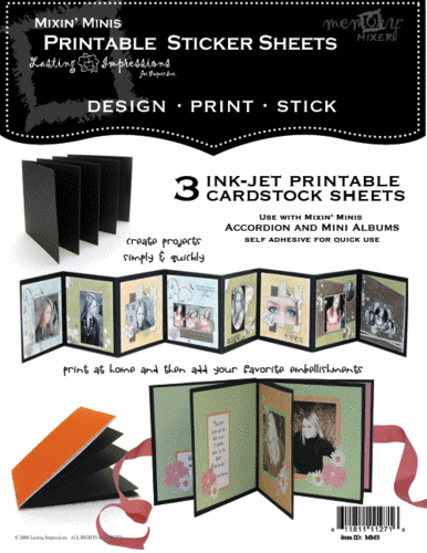 Printable Self-Adhesive Sheets - MemoryMixer™