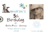 KAMERON'S 5TH BIRTHDAY (JENNA)